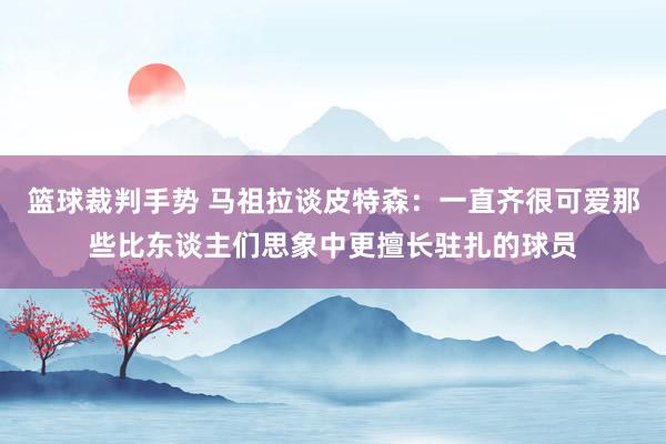 篮球裁判手势 马祖拉谈皮特森：一直齐很可爱那些比东谈主们思象中更擅长驻扎的球员