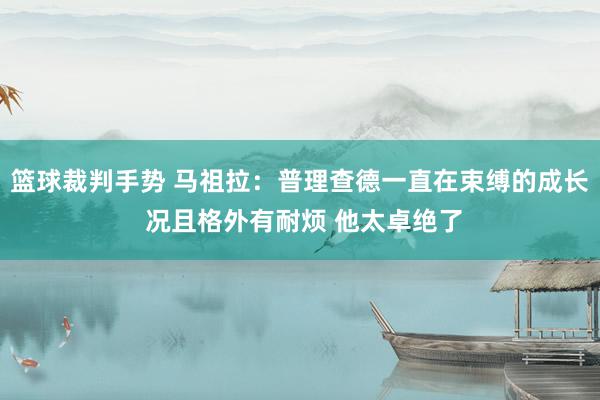 篮球裁判手势 马祖拉：普理查德一直在束缚的成长 况且格外有耐烦 他太卓绝了